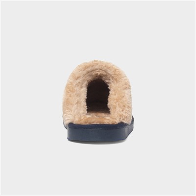 Shetland Womens Navy Mule Slipper