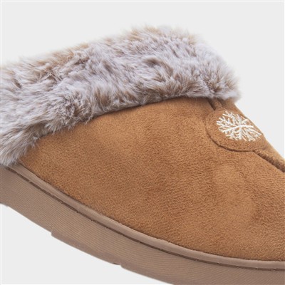 Splendour Womens Chestnut Mule Slipper