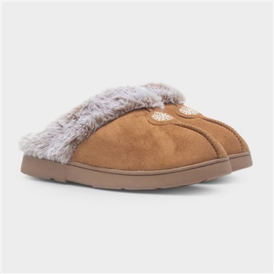 Splendour Womens Chestnut Mule Slipper