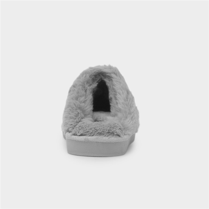 Glimmer Womens Grey Mule Slipper
