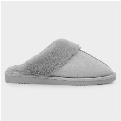 Glimmer Womens Grey Mule Slipper