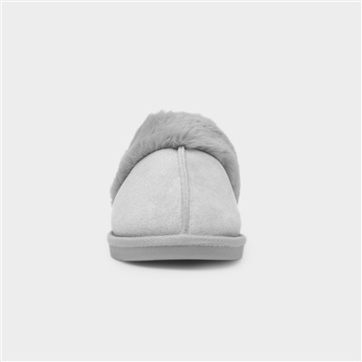 Glimmer Womens Grey Mule Slipper