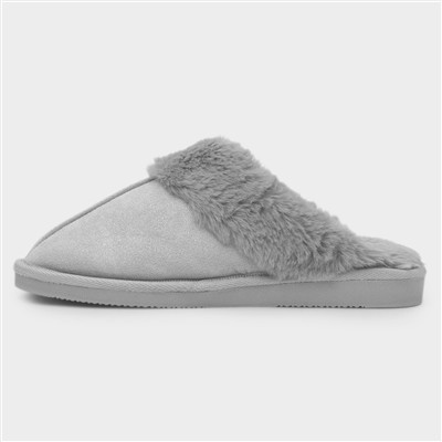 Glimmer Womens Grey Mule Slipper