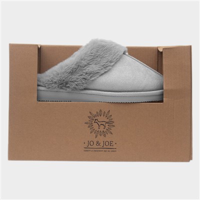 Glimmer Womens Grey Mule Slipper