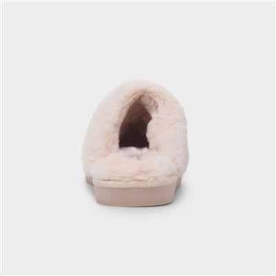 Glimmer Womens Beige Mule Slipper