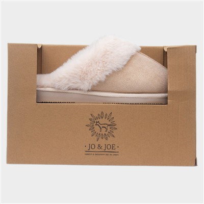 Glimmer Womens Beige Mule Slipper