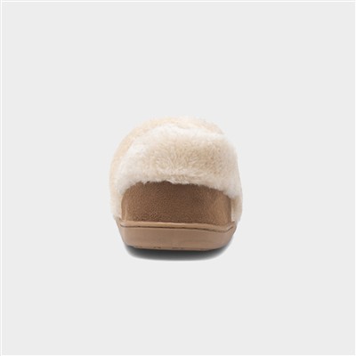 Edale Womens Cognac Full Faux Fur Slipper