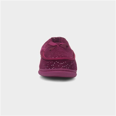 Leonie Womens Burgundy Full Slipper