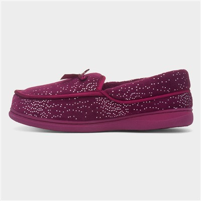 Leonie Womens Burgundy Full Slipper