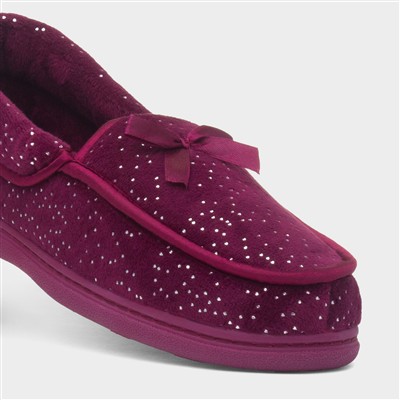 Leonie Womens Burgundy Full Slipper