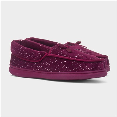 Leonie Womens Burgundy Full Slipper