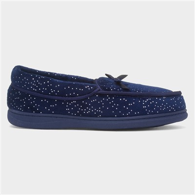 Leonie Womens Navy Full Slipper
