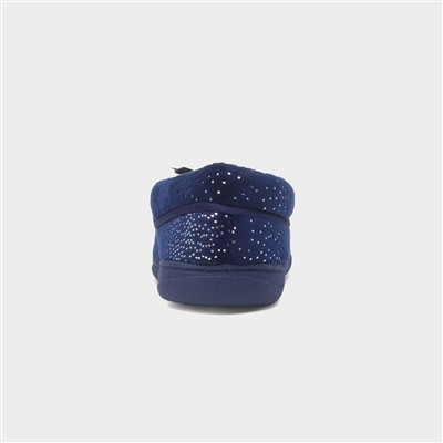Leonie Womens Navy Full Slipper