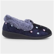 Jo & Joe Delilah Womens Navy Full Slipper (Click For Details)
