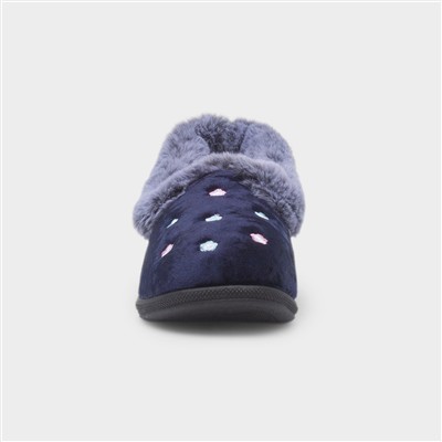 Delilah Womens Navy Full Slipper