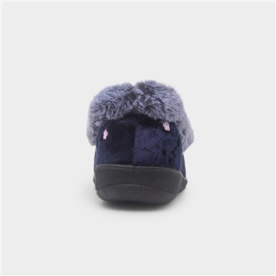 Delilah Womens Navy Full Slipper