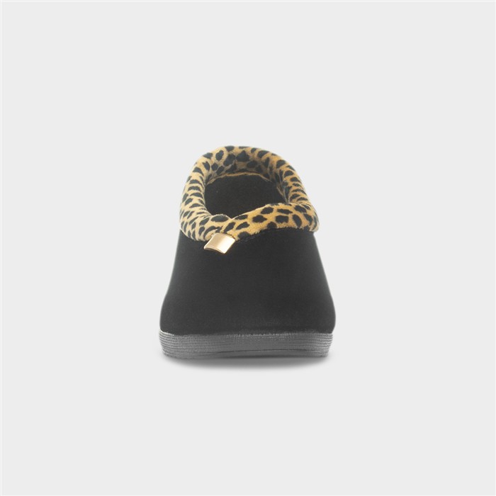 Paloma Womens Black Full Slipper