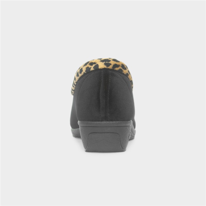 Paloma Womens Black Full Slipper
