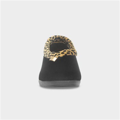 Paloma Womens Black Full Slipper