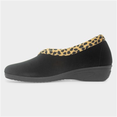 Paloma Womens Black Full Slipper