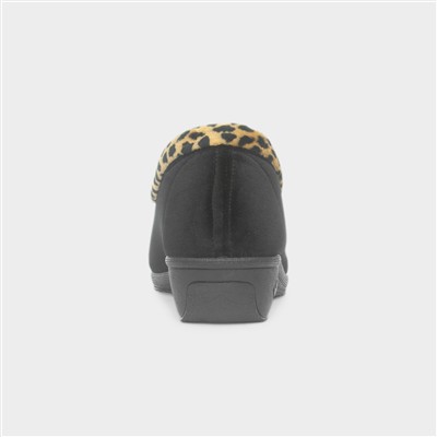 Paloma Womens Black Full Slipper