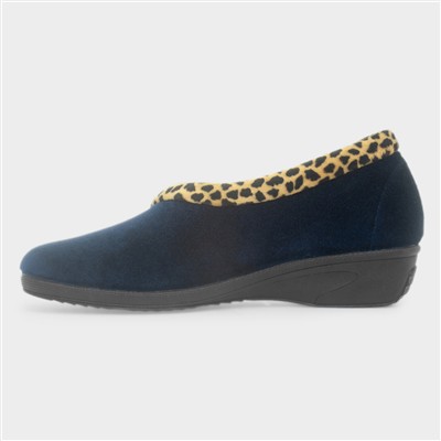 Paloma Womens Navy Full Slipper