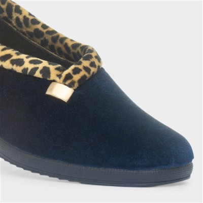 Paloma Womens Navy Full Slipper