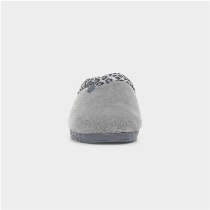 Michelle Womens Grey Mule Slipper