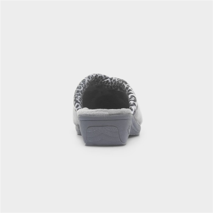 Michelle Womens Grey Mule Slipper