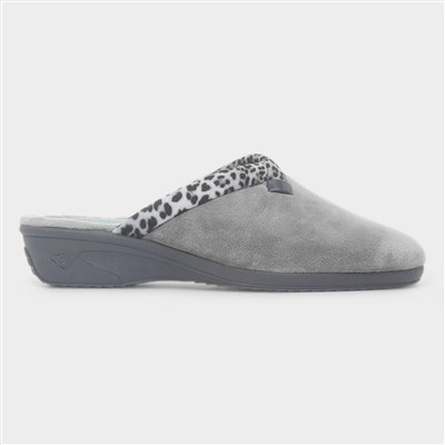 Michelle Womens Grey Mule Slipper