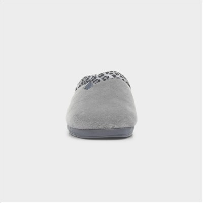 Michelle Womens Grey Slip on Mule Slippers