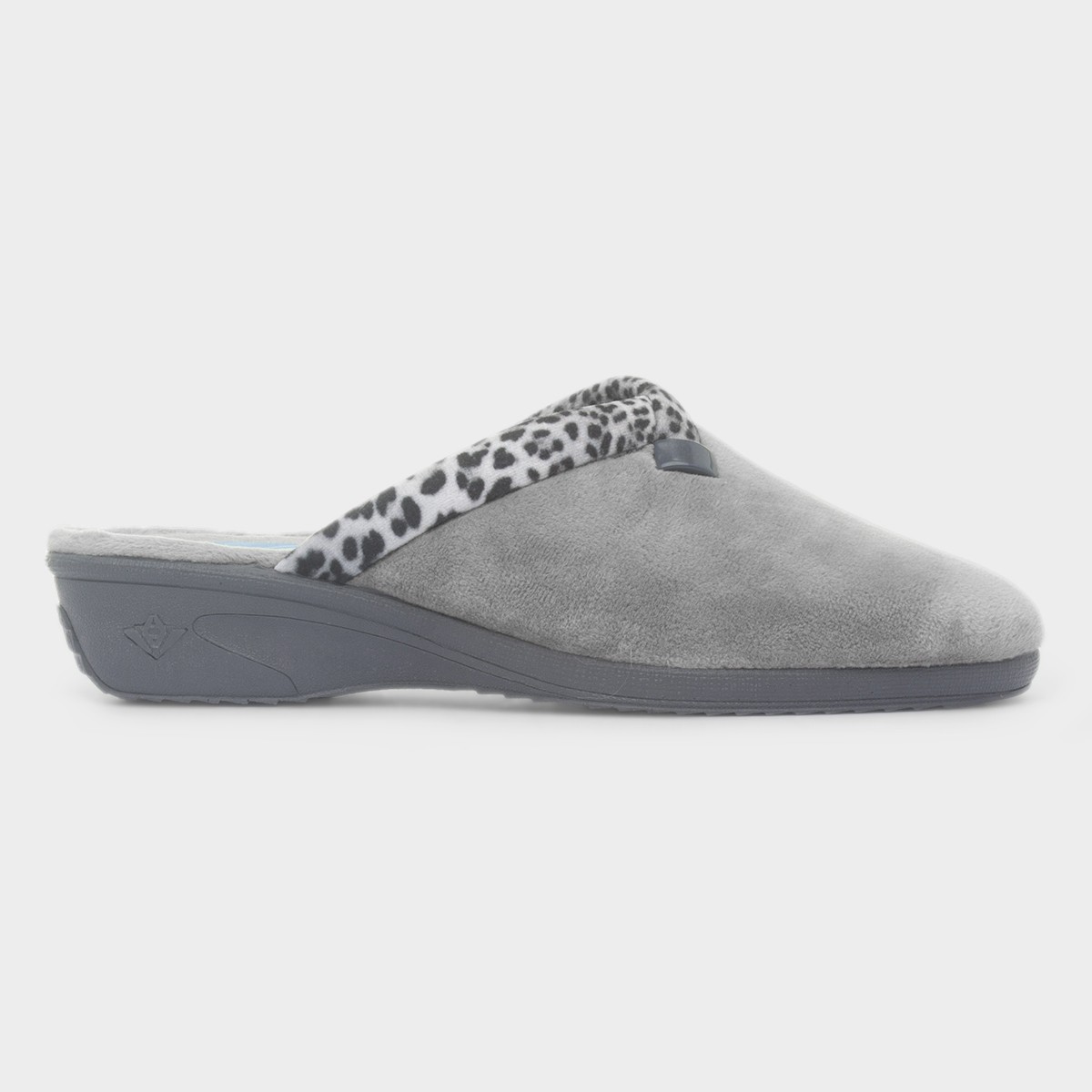 Michelle Womens Grey Mule Slipper