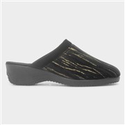 Lunar Glenda Womens Black Mule Wedge Slipper (Click For Details)
