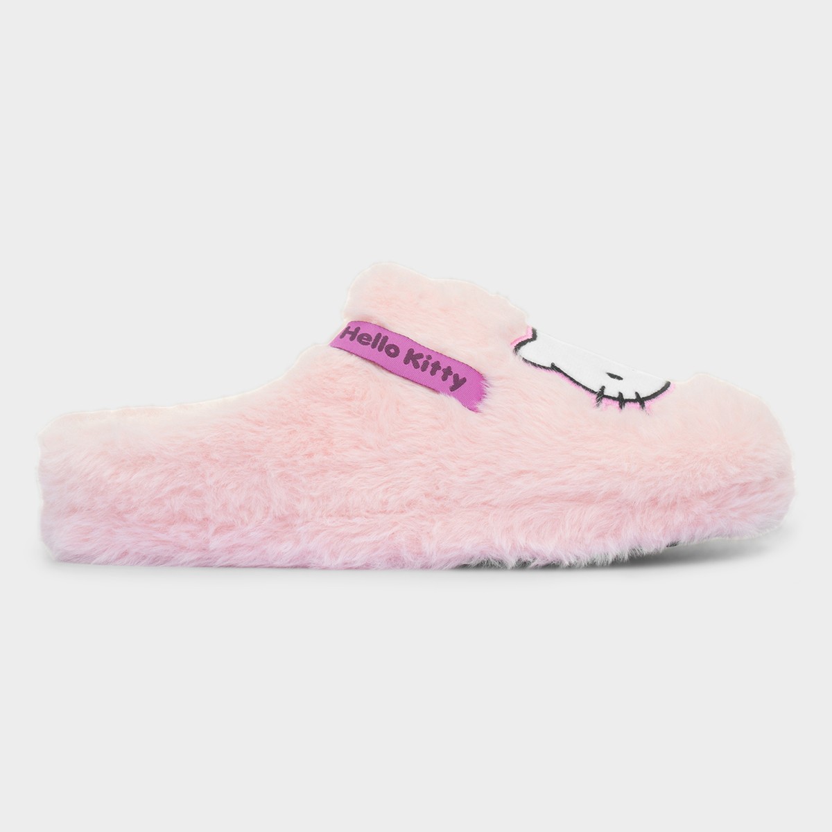 Girls Pink Mule Faux Fur Slipper