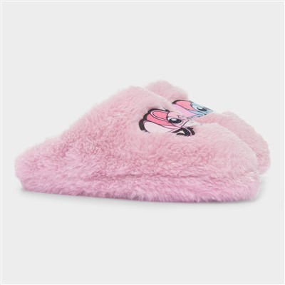 Kids Pink Fluffy Mule Slipper