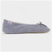 Totes Popcorn Womens Pale Grey Ballet Slipper (Click For Details)