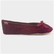 Totes Popcorn Womens Burgundy Ballet Slipper (Click For Details)