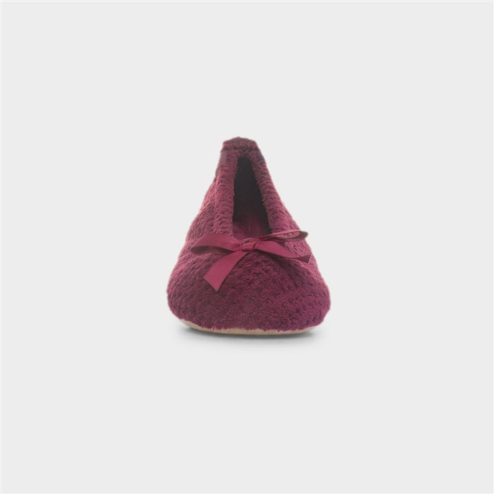 Popcorn Womens Burgundy Ballet Slipper