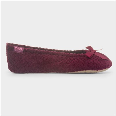 Popcorn Womens Burgundy Slipper