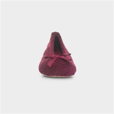 Popcorn Womens Burgundy Slipper