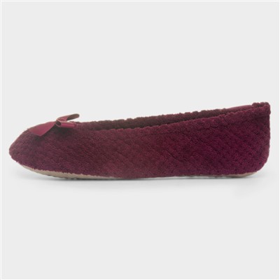 Popcorn Womens Burgundy Slipper