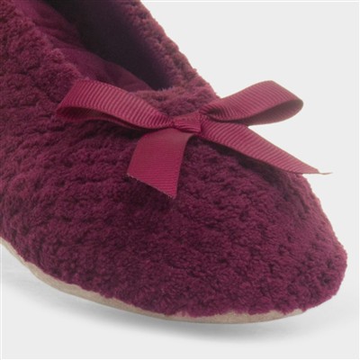 Popcorn Womens Burgundy Slipper