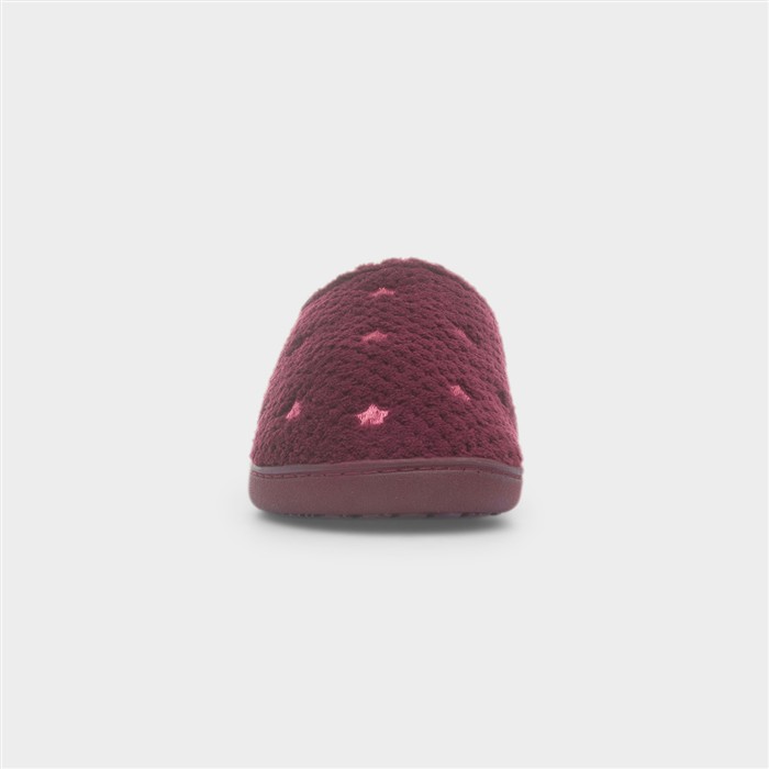 Popcorn Terry Womens Burgundy Mule Slipper