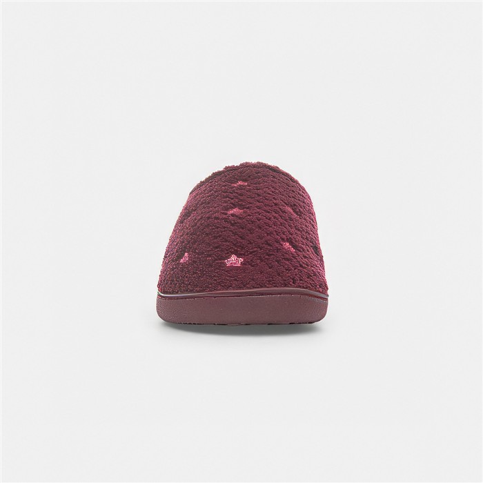 Popcorn Terry Womens Burgundy Mule Slipper