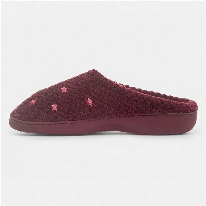 Popcorn Terry Womens Burgundy Mule Slipper