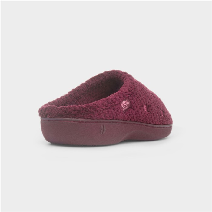 Popcorn Terry Womens Burgundy Mule Slipper