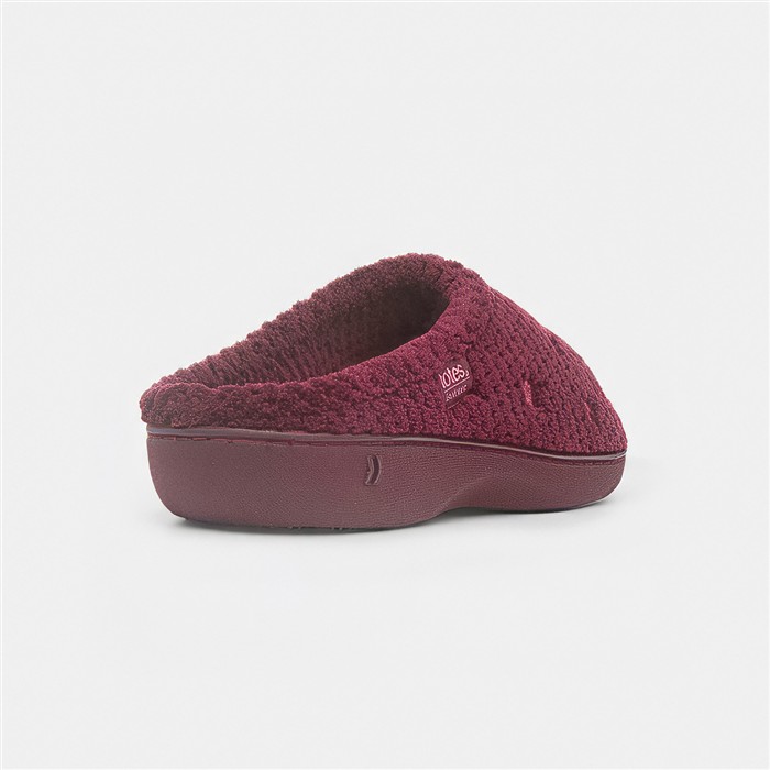 Popcorn Terry Womens Burgundy Mule Slipper