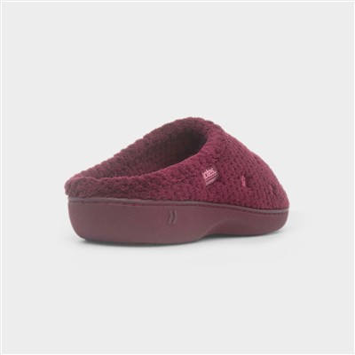 Popcorn Terry Womens Burgundy Mule Slipper