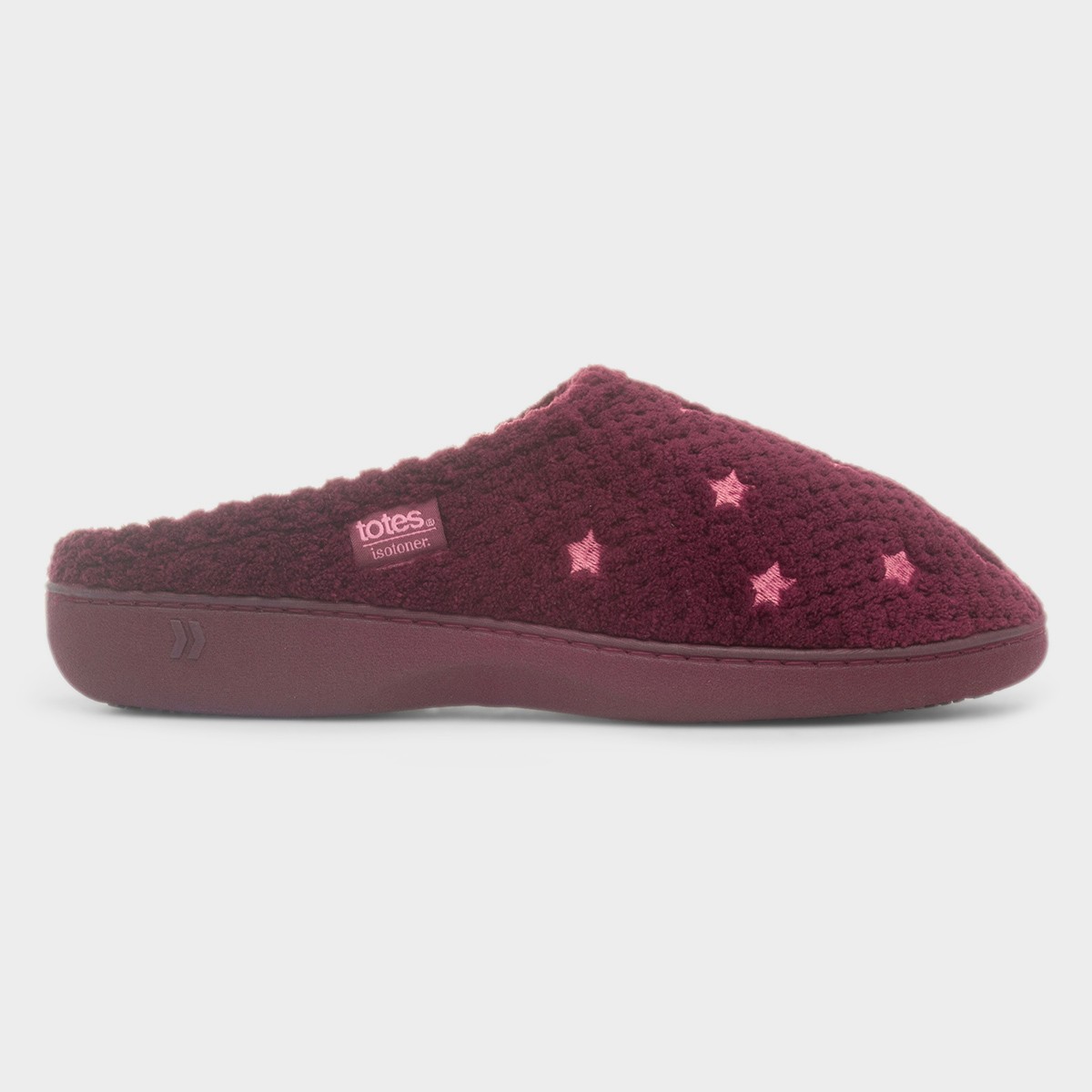 Popcorn Terry Womens Burgundy Mule Slipper