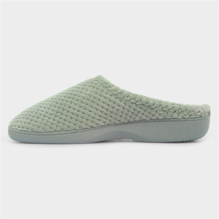 Popcorn Terry Womens Sage Mule Slippers